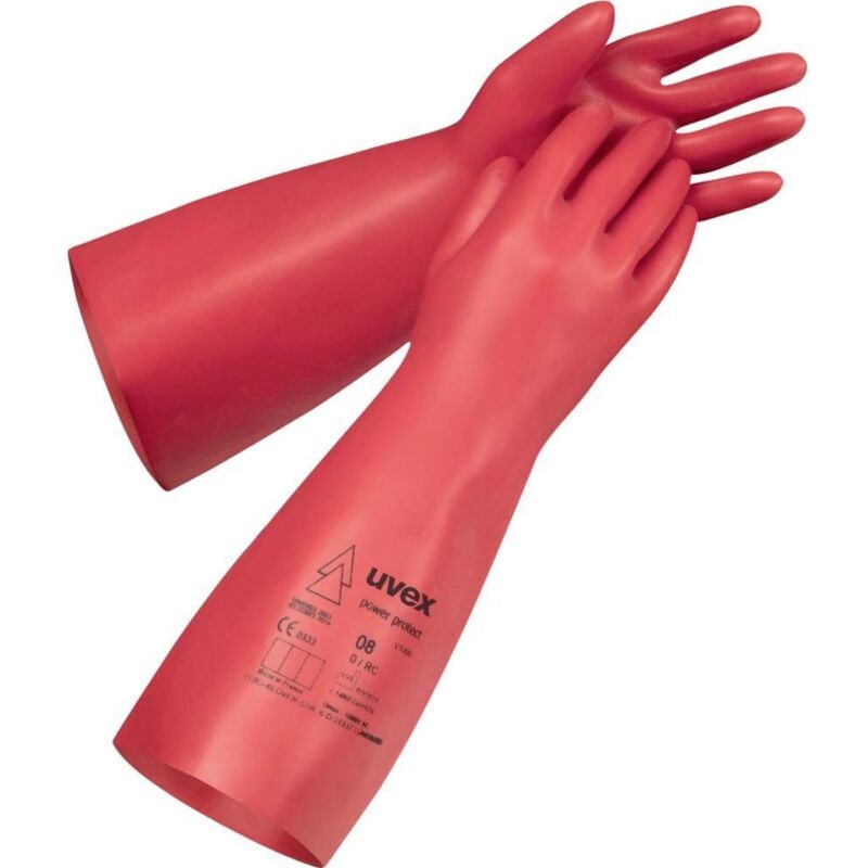 uvex power protect V1000 6084008 Latex naturel Gants d'électricien Taille: 8 1 paire(s)