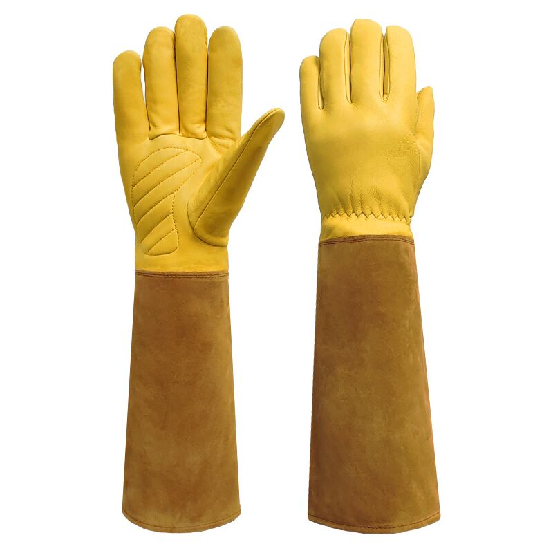 Gants de protection roncier épines et ronces - Taille 11.5cm - Brun - yellow
