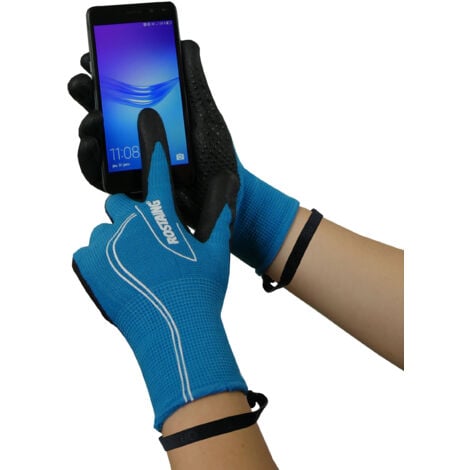 Gants de protection tactiles fins et chauds CANADA Bleu Taille 8 Rostaing
