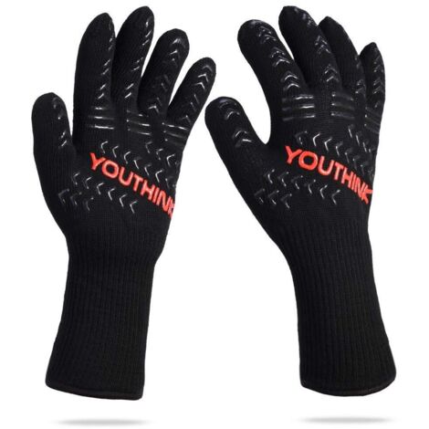 Gants de protection thermique 800°C pour barbecue et cuisson au grill, résistants à la chaleur extrême