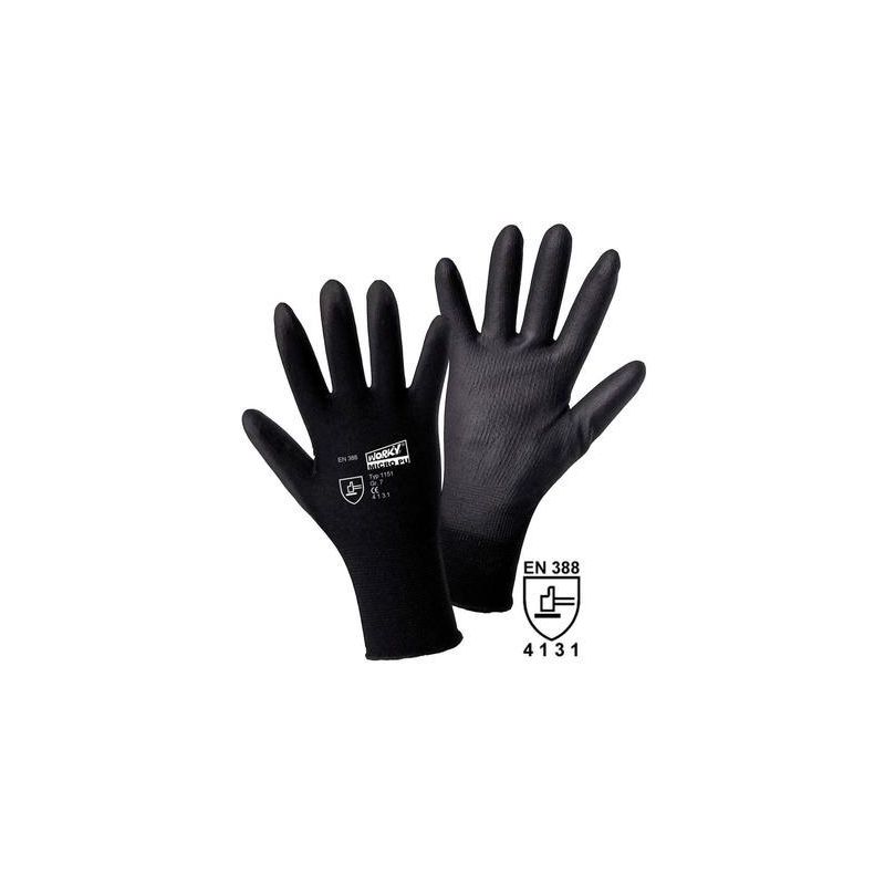 Gants de protection Worky 1151 100% en nylon avec revêtement pu en 388 taille 7 (s)