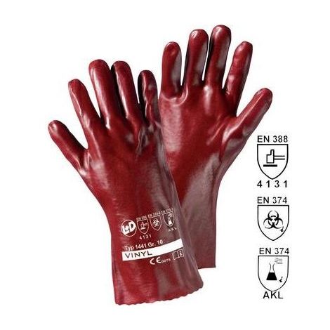 GANTS DE PROTECTION WORKY 1441 VINYLE EN 388 + EN 374