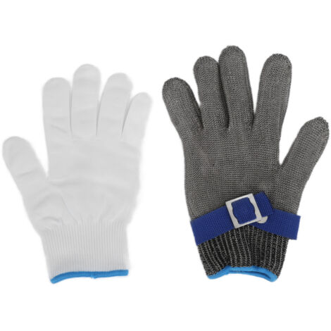 Gants de protection XL en acier inoxydable anti-coupures pour travaux professionnels