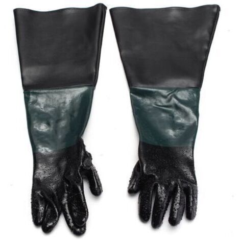 gants de sablage en caoutchouc cabinet de sablage dynamitage 60CM gants de sablage en caoutchouc