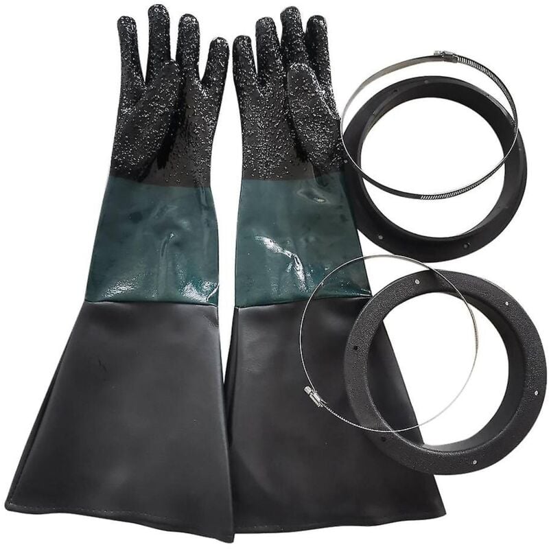 Gants de sablage Gants de sablage de pièces de sable avec joints toriques pour cabine de sablage Gants de sablage