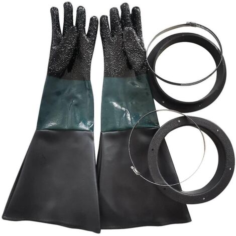 Gants de sablage Gants de sablage de pièces de sable avec joints toriques pour cabine de sablage Gants de sablage
