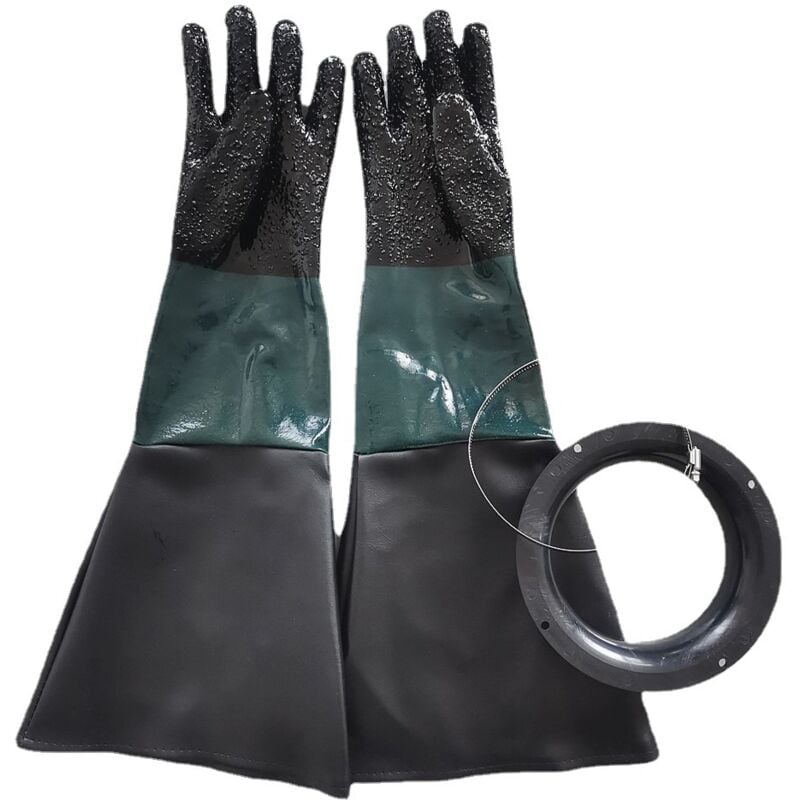 Gants de sablage Pièces de sablage Gants de sablage avec joints toriques pour cabine de sablage Gant de sablage