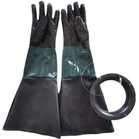 Gants de sablage Pièces de sablage Gants de sablage avec joints toriques pour cabine de sablage Gant de sablage
