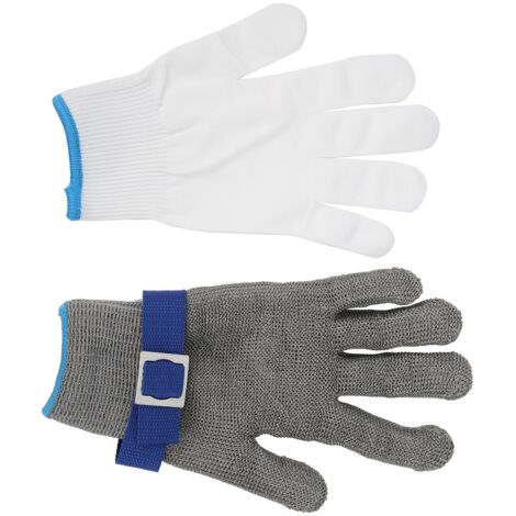 Gants de Sécurité Anti-Coupures Niveau 5 en Acier Inoxydable Taille M