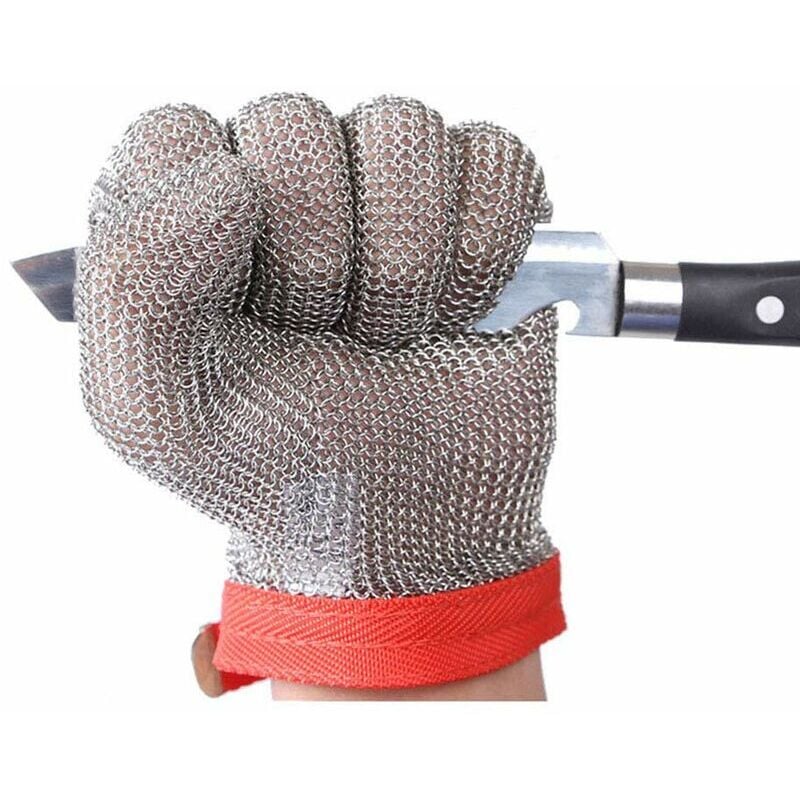 Gants de sécurité résistants de coupure S(1 pièce) de maille de gants d'acier inoxydable pour couper le travail de tranchage GL08