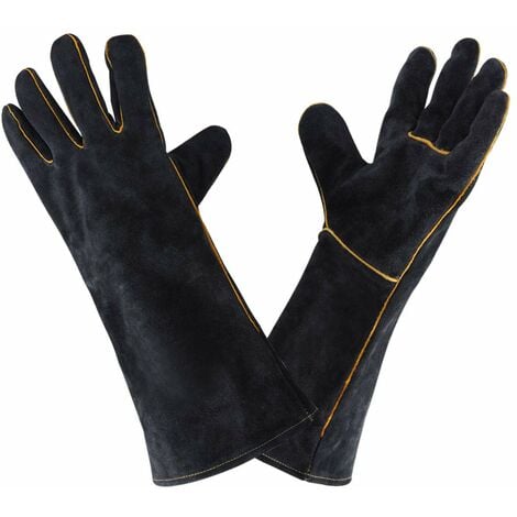 SOEKAVIA Gants de soudage en cuir 932 ° F, gant de soudage de cuisine à haute température pour le travail barbecue four jardinage 40 cm - RWBricolage › Sécurité › Équipements et matériel de sécurité › Gants ›