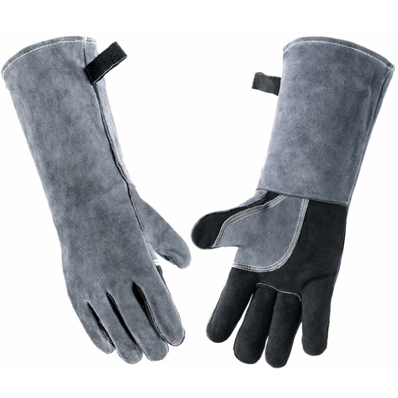 groofoo - gants de soudage,gants anti-brlure,gants de protection en coton,gants résistants à la chaleur avec doublure en sof,mitaines pour