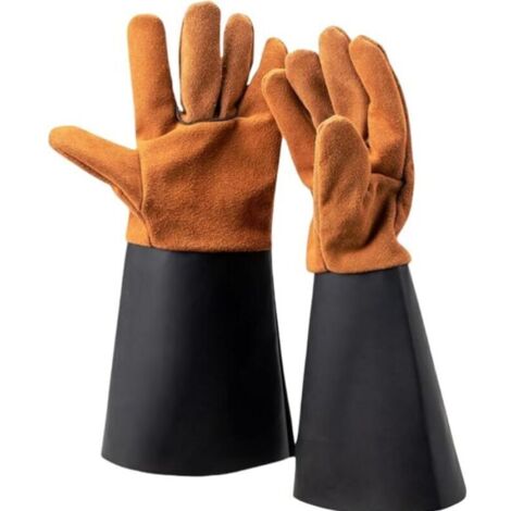 Gants de soudage haut de gamme, cuir de vachette fendu, doublure souple, haute dextérité