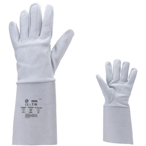 Gants de soudeur EUROWELD fleur agneau type argon manchette croûte gris T10 COVERGUARD 2540