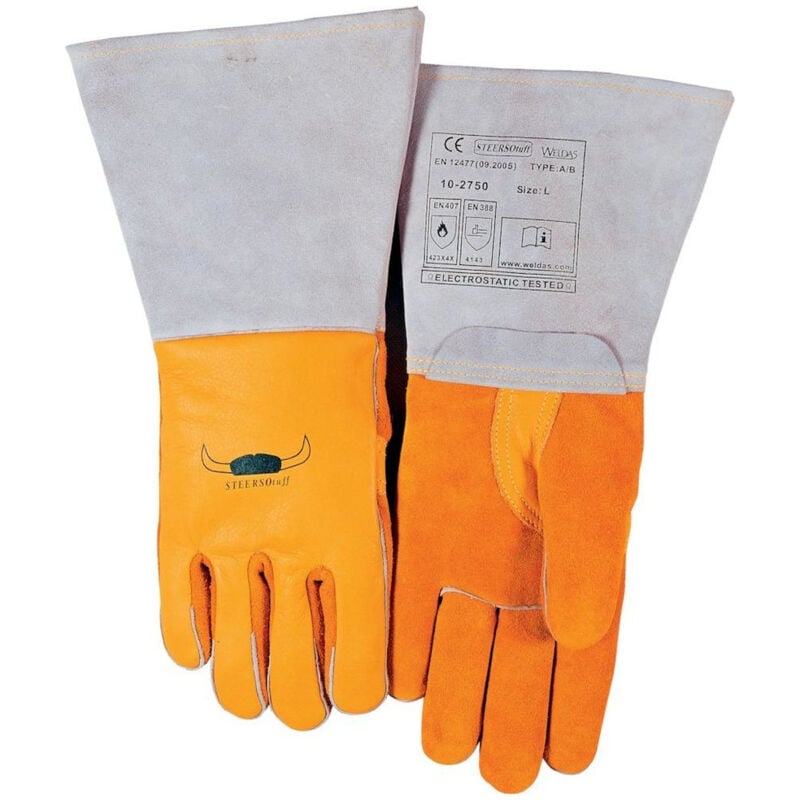 Weldas - Gants de soudure jaune Taille xl 1paires