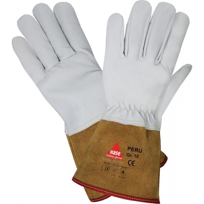Hase Safety Gloves - Gants de soudure peru, cuir Nappa, Gr.10 (Par 10)