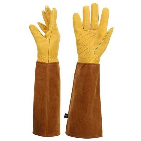 Gants de taille de rosiers pour femmes/hommes, gants de jardinage longs, taille M