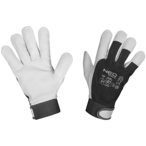 Gants de travail, 2121X, cuir de chèvre, velcro, taille 8", CE
