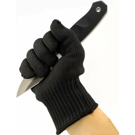 Gants de Travail Anti-Coupure Fibres d'acier Inoxydable Gants de Protection Niveau 5 Certifié EN 388 Gants de Mécanicien Jardinage Barbecue Cuisine Sécurité Anti-statique Résistant