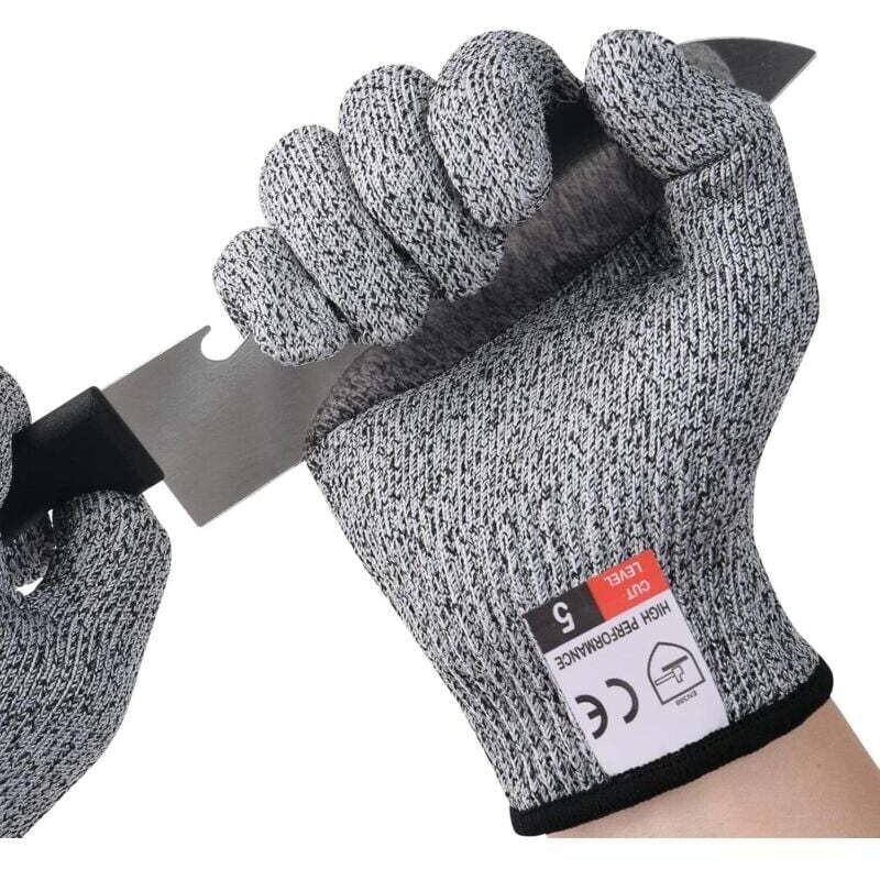 Image of Gants de Travail Anti Coupures Niveau 5 EN388 pour Cuisine Jardinage Bricolage Taille S