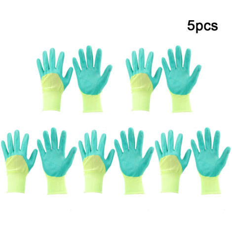 Gants de Travail Antidérapants Respirants - 5 Paires pour Jardinage, Bricolage et Usage Industriel