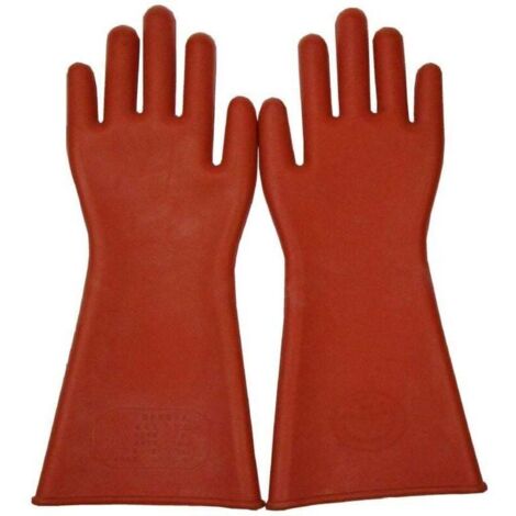 Gants de Travail Électrique en Caoutchouc Isolés 12 kV Sécurité Conforme Normes Ortviai