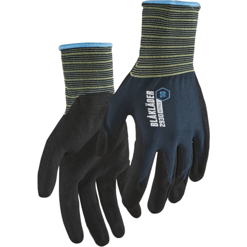 Lot de 12 paires - Gants de travail en nitrile trempé 2930 - Marine foncé 11