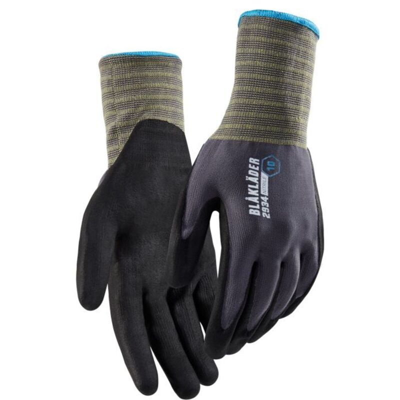 Lot de 12 paires - Gants de travail en nitrile trempé 2934 - Gris clair 11