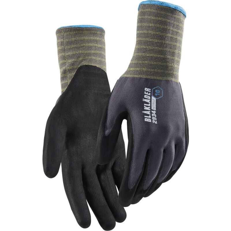 Lot de 12 paires - Gants de travail en nitrile trempé 2934 - Gris clair 6