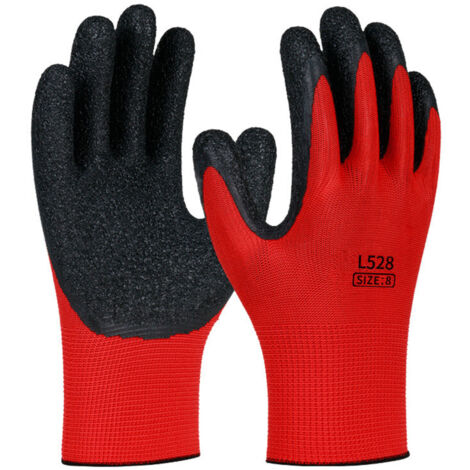 Gants de travail enduits de nitrile, résistants à l'huile, imperméables, antidérapants et durables, conçus pour la manipulation de produits de la mer et la construction (1 paire).
