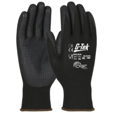 Gants de travail G-Tek® 3RX™ T 9 recyclé avec enduit en mousse nitrile + picots - PIP - FRANCE 31-5131R-09