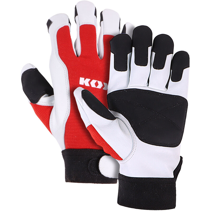 Gants de travail / gants de jardinage Tec de KOX rouge, Taille 12 - Rouge