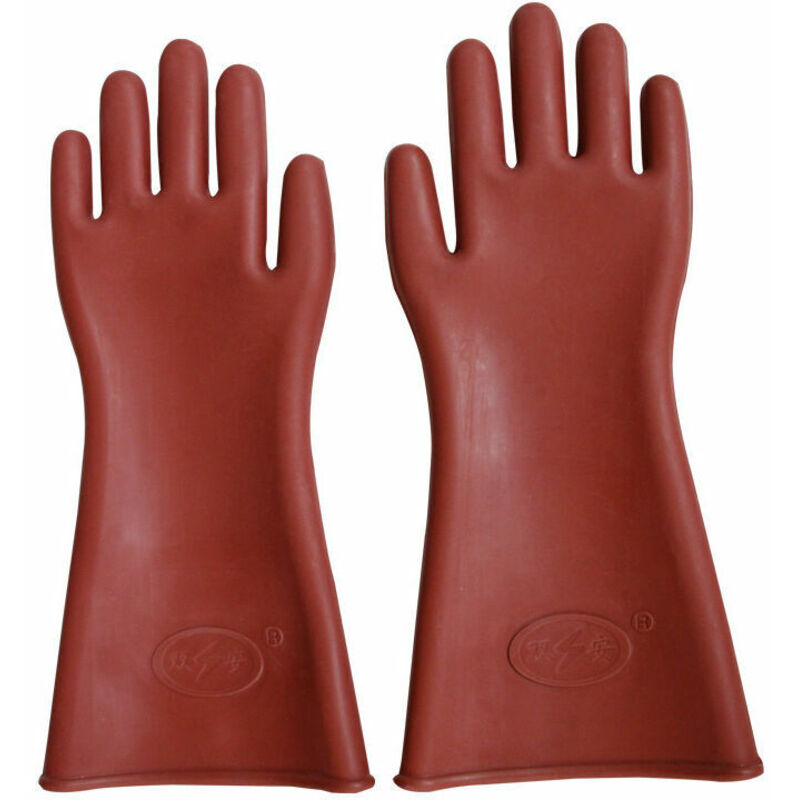 Gants de Travail Gants électriciens en Caoutchouc Couverture de Sécurité,gants isolés 12kv(Quantité : 1 ensemble)