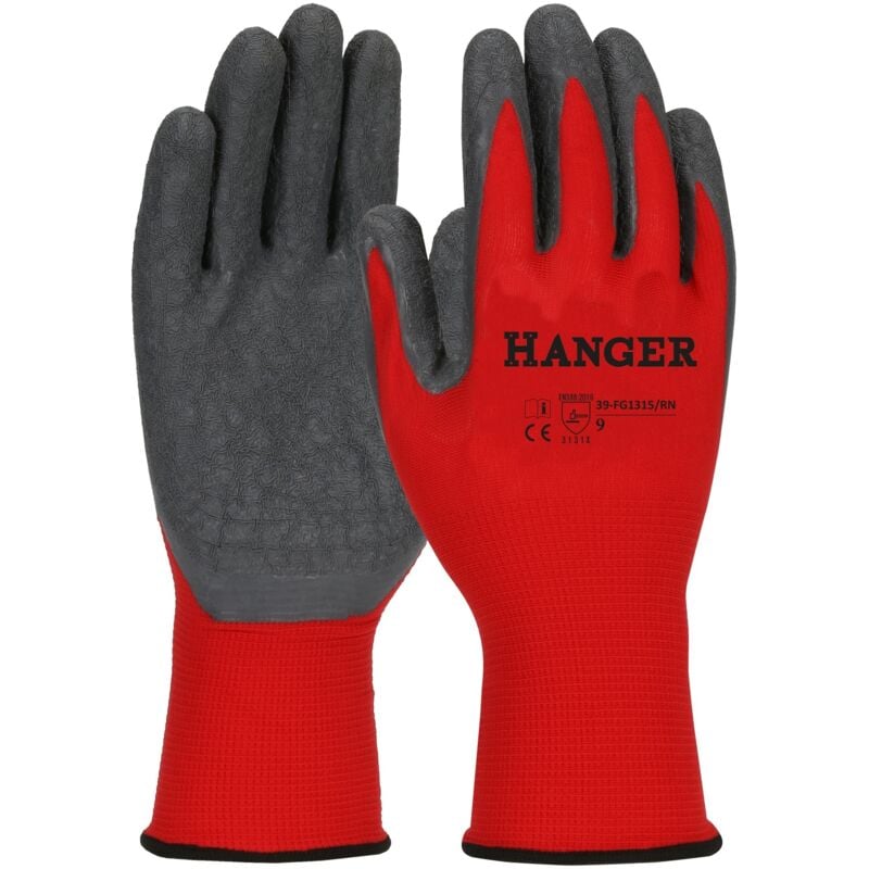 Hanger - Gants de travail H-Dex enduit latex t 8 en paire de 12 300015