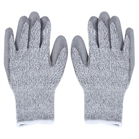 Gants de travail HPPE enduits polyuréthane anti-coupures pour machines à bois et ateliers