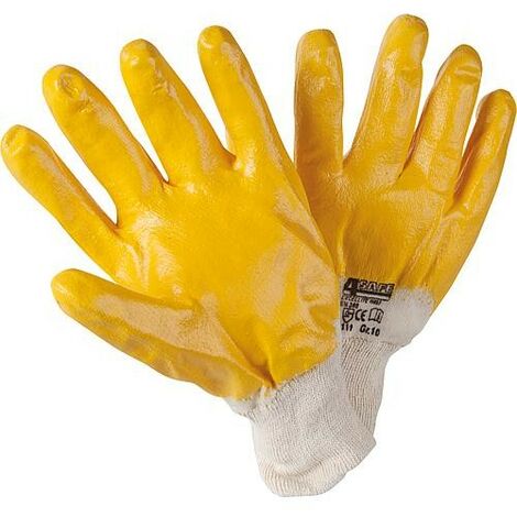 Gants de travail jaune, coton tricot int Taille 10 - emballage : 1 paire