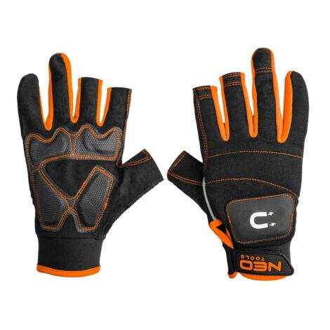 Gants de travail magnétiques sans doigts, taille 10""""