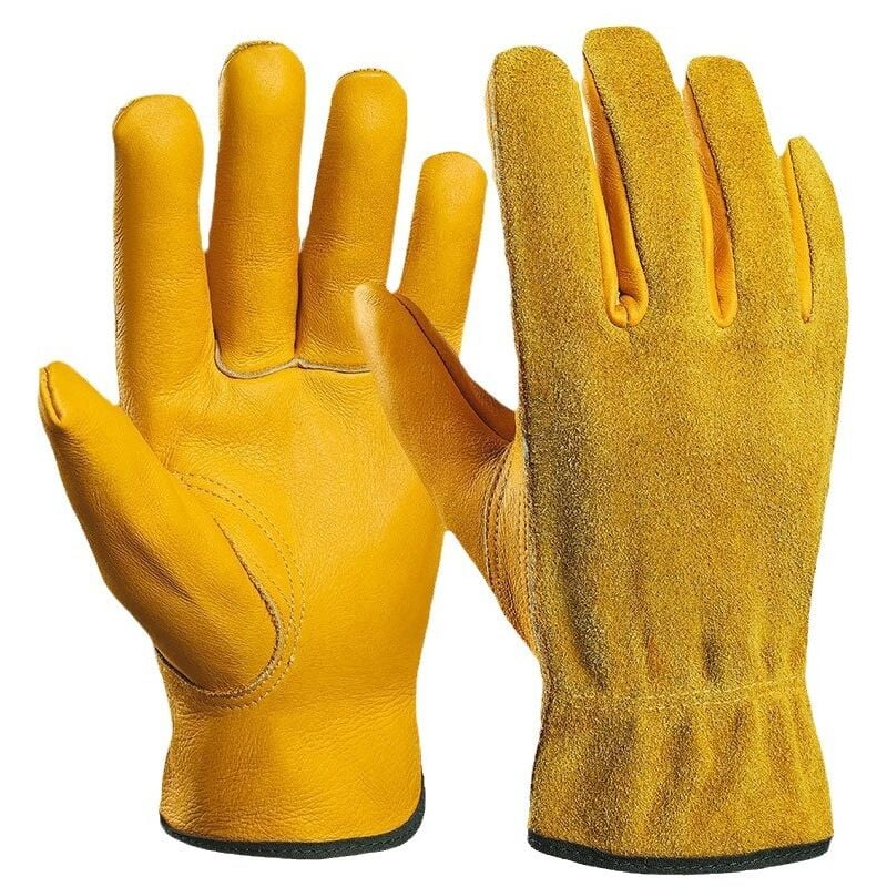 Gants de travail pour hommes et femmes, résistants aux épines, respirants, gants de jardinage à écran tactile, cuir résistant, paume souple