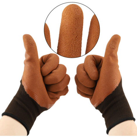 Gants de travail professionnels [1 pair] Imperméables anti-dérapage jardinage et manutention