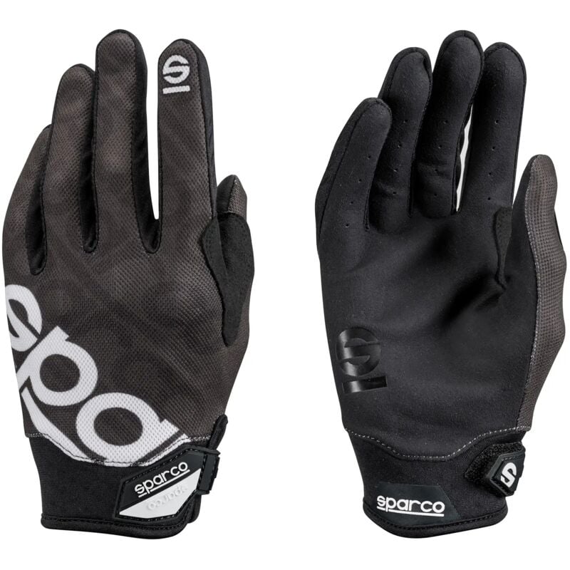 Gants de travail réglables Sparco 002093 renforcés entre poignet et index Police Noir l
