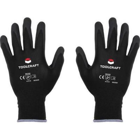 GANTS DE TRAVAIL TAILLE: 10 TOOLCRAFT TO-5621490 POLYAMIDE, NITRILE EN 388 CAT II 1 PAIRE(S)