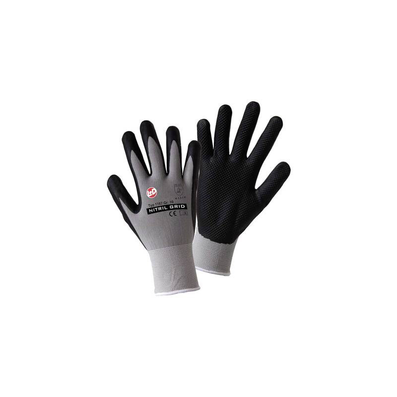 Gants de travail taille: 10, xl l+d worky nitril grid 1167-10 1 paire(s)