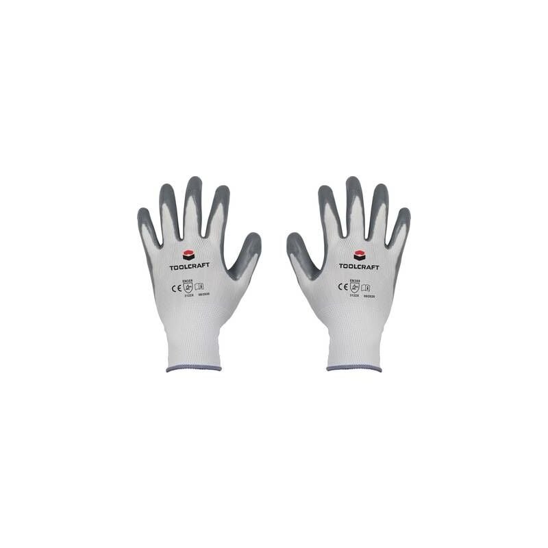 Gants de travail taille: 7 Toolcraft TO-5621496 polyamide, nitrile en 388 cat ii 1 paire(s)