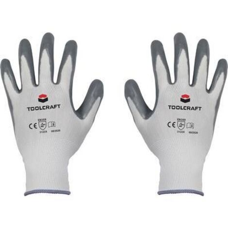 GANTS DE TRAVAIL TAILLE: 7 TOOLCRAFT TO-5621496 POLYAMIDE, NITRILE EN 388 CAT II 1 PAIRE(S)