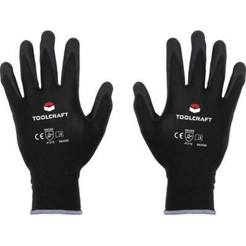 Gants De Travail Taille: 8 Toolcraft To-5621484 Polyamide, Nitrile En 388 Cat Ii 1 Paire(S)