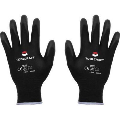 GANTS DE TRAVAIL TAILLE: 8 TOOLCRAFT TO-5621643 POLYAMIDE, POLYURÉTHANE EN 388 CAT II 1 PAIRE(S)