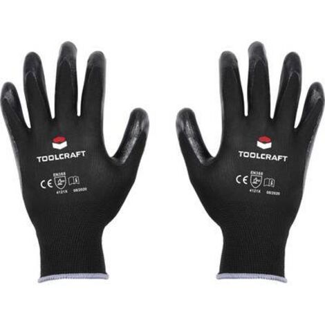 GANTS DE TRAVAIL TAILLE: 9 TOOLCRAFT TO-5621532 POLYESTER, NITRILE EN 388 CAT II 1 PAIRE(S)
