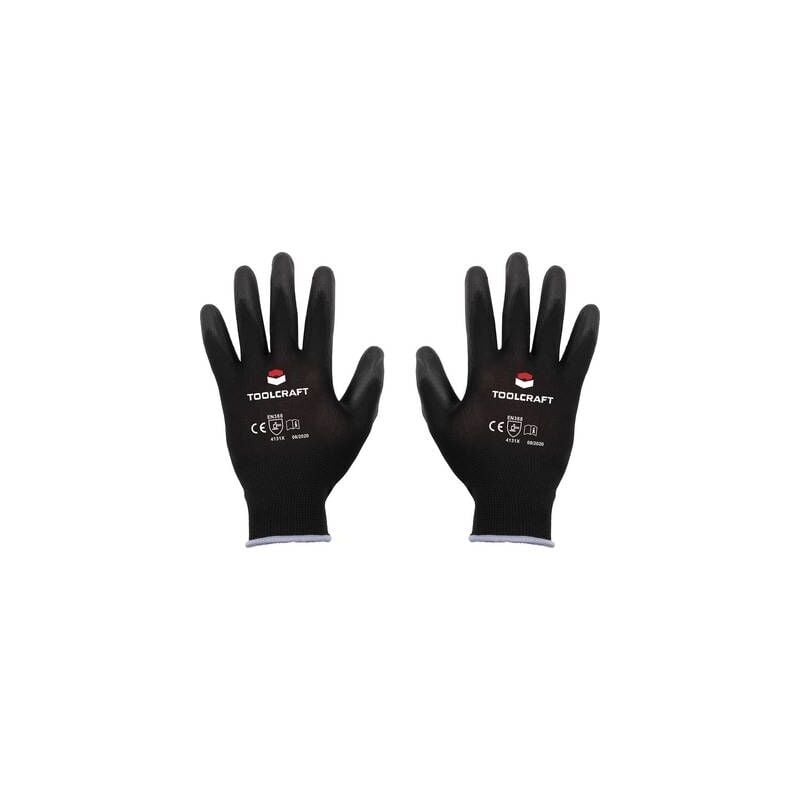 Gants de travail taille: 9 Toolcraft TO-5621547 polyester, polyuréthane en 388 cat ii 1 paire(s)