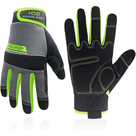 Gants de travail utilitaires pour hommes et femmes, gants de sécurité pour mécaniciens, compatibles avec les écrans tactiles, flexibles et respirants