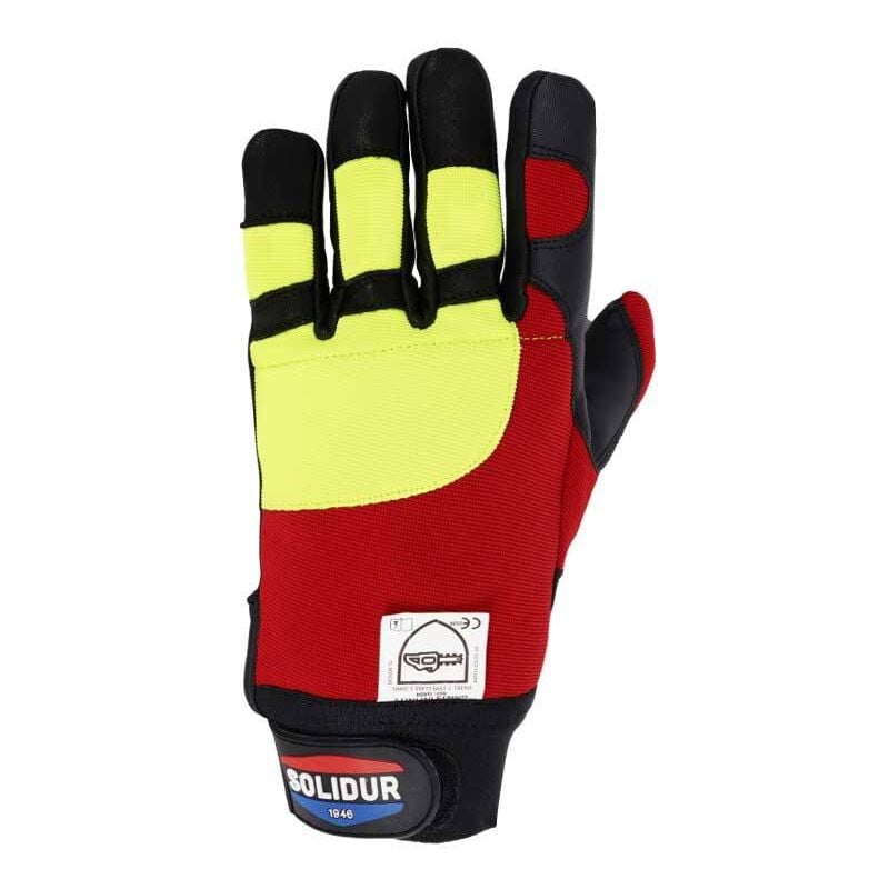 Gants de tronçonnage Solidur classe 1, 2 mains (droite et gauche) - x Taille 11